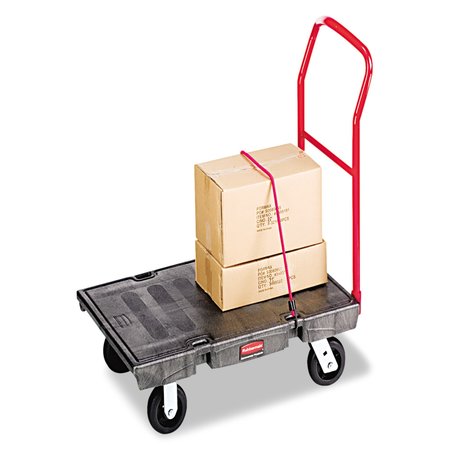 Rubbermaid Commercial Heavy-Duty Platform Truck Cart, 2,000 lb Cap., 24 x 48 Platform, Black FG443600BLA